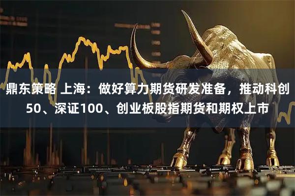 鼎东策略 上海：做好算力期货研发准备，推动科创50、深证100、创业板股指期货和期权上市